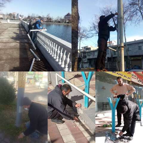 فعالیت های واحد تاسیسات حوزه معاونت خدمات شهری شهرداری لاهیجان